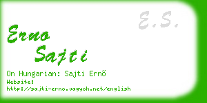 erno sajti business card