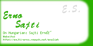 erno sajti business card